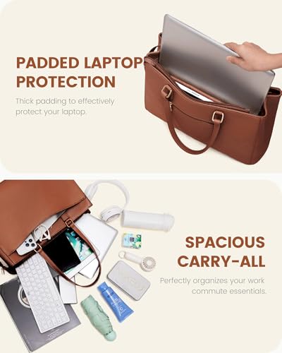 Tote Bag for Women Work, Laptop Bag Teacher Tote Bags, Waterproof Leather Computer Bag