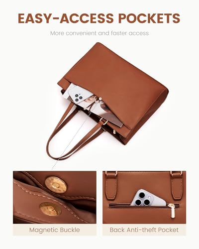 Tote Bag for Women Work, Laptop Bag Teacher Tote Bags, Waterproof Leather Computer Bag